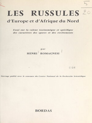cover image of Les russules d'Europe et d'Afrique du Nord